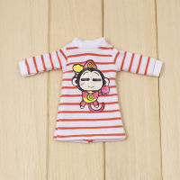 Outfit for 18 Middie Blyth doll long stripe shirt with a monkey tattoo for the cute dressing 20cm