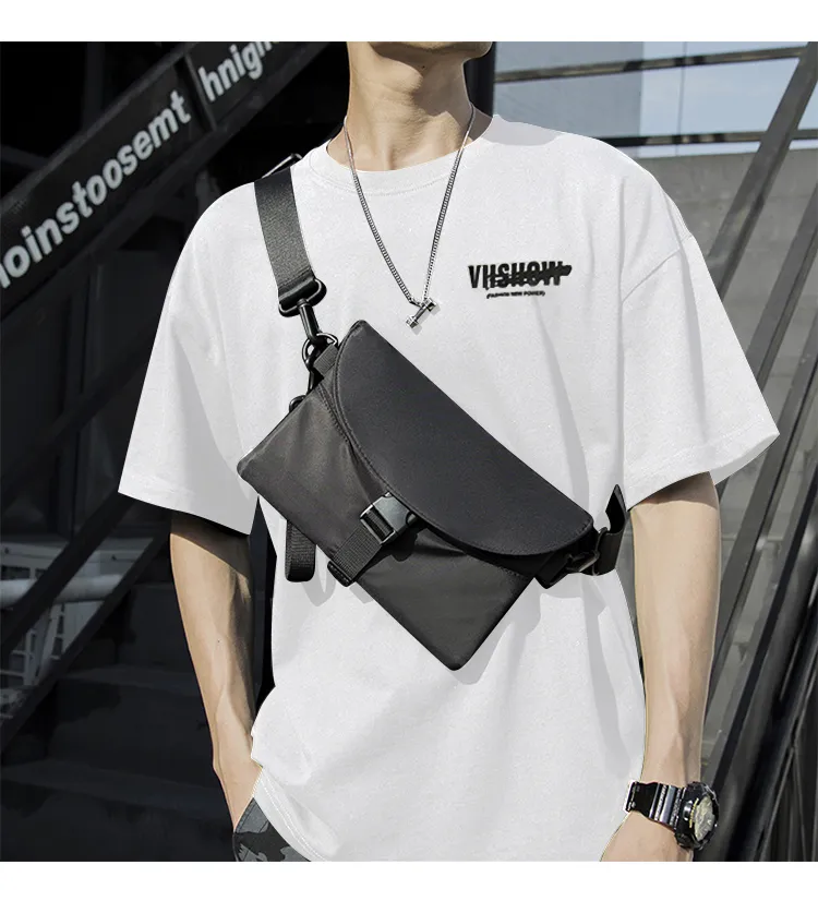 Boys travel carry-on bag cross-body bag chest bag simple brown kiss lock  gold bag - Shop WindGarden design Messenger Bags & Sling Bags - Pinkoi