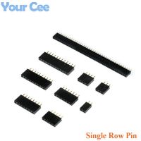 10 pcs Single Row Pin 1*2P 3P 4P 5P 7P 8P 10P 12P 16P 40P Female Header Socket Copper Pin Connector 2.54mm Pitch