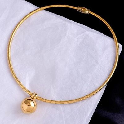 JDY6H New accessories Titanium steel ball necklace design collar clavicle chain female jewelry female accessories free