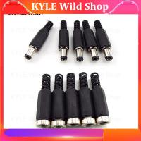 KYLE Wild Shop DC Male Female Connectors Jack Plug Adapter Power supply Socket  for Cctv Camera cable DIY Accessories 2.1mmx5.5MM