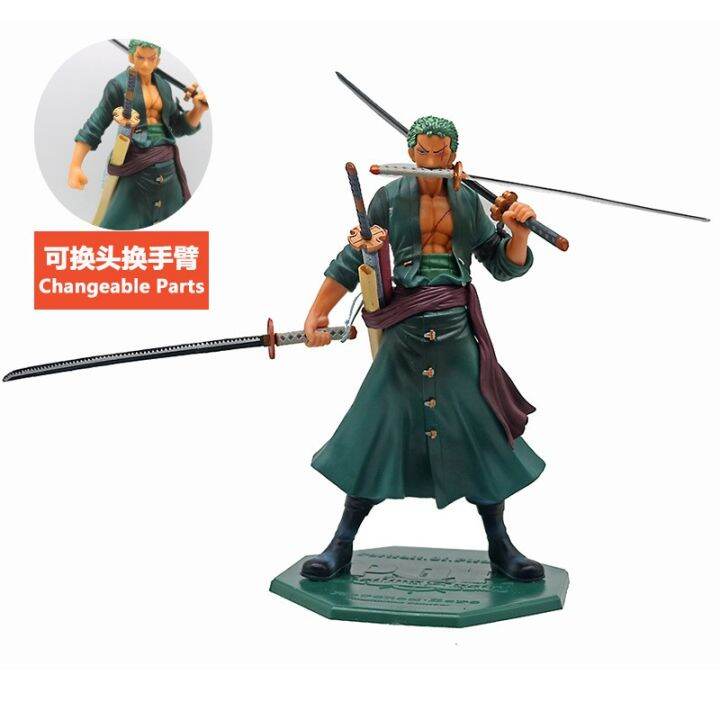 Anime One Piece Roronoa Zoro 3 Sword Style Standing Action Figure