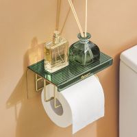 Iron Toilet Paper Holder Bathroom Wall Mounted Paper Phone Holder WC Shelf Towel Roll Paper Shelf Rack Washroom Accessories Toilet Roll Holders