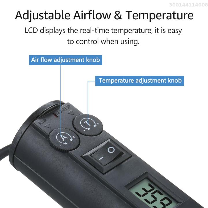 บัดกรีควบคุมอุณหภูมิแบบพกพา450วัตต์เครื่องปรับอากาศความร้อน450-c-สถานีปรับลมร้อน-smd-เครื่องมือดูดตะกั่วด้วยหัวฉีดแสดงผลดิจิตอล-lcd-ควบคุมการไหลของอากาศสำหรับสายไฟอิเล็กทรอนิกส์