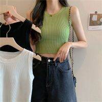 A35ฤดูใบไม้ผลิสไตล์ใหม่เสื้อกล้ามสวมใส่ด้านนอกเก๋ไก๋สาวน้อยดูหวานเซ็กซี่เอวลอย