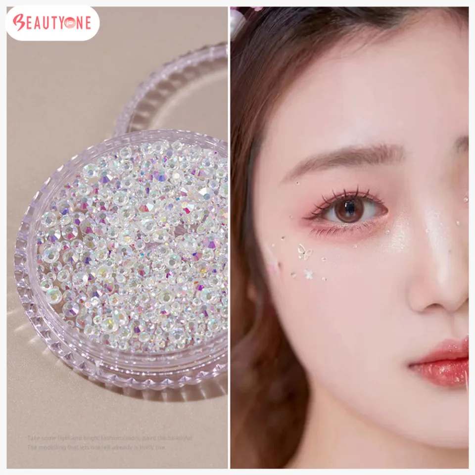 Face Jewels Gems Crystal Self-Adhesive Glitter Crafted Pearls Floral For  Party Rave Accessories Diy Craft