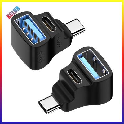 1ถึง2 USB-C หัวเปลี่ยนสายชาร์จ20Gbps เชื่อมต่อ USB-A จาก USB-C ไปยัง USB-C 8K 60HZ 180องศารูปตัวยูสำหรับดาดฟ้าไอน้ำ/สวิตช์
