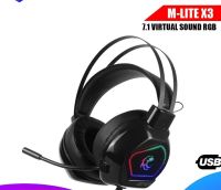 หูฟังเกมมิ่ง Tsunami M-LITE X3 7.1 Virtual Sound RGB Gaming Headphone