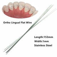 2ชิ้นทันตกรรมภาษายึดลวดแบนบิดสายสแตนเลสบริสุทธิ์ Titaninum สำหรับ Ortho ยึดจัดฟัน