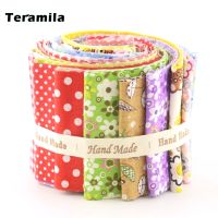 hotx【DT】 Teramila New Arrivals Colorful Design 6-8 /Lot  9CMx50CM Sewing Material Cotton Jelly Rolls Strips Plain Fabric Patchwork