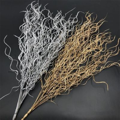 【CC】 Artificial Plastic Branch Fake Foliage Wedding Coral Branches Bouquet Gold And