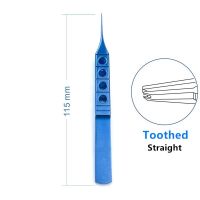 Titanium Toothed Forceps Castroviejo Suturing Forceps  Straight Ophthalmic Toothed Tweezers Surgical Instrument