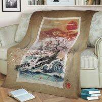 (Multi size available in stock)  sakura blossom waves Blanket Flannel Throw Blanket Personalized Photo Fleece Blankets for Sofa Gift DIY Home Decor Dropshipping  (Free personalized design available)