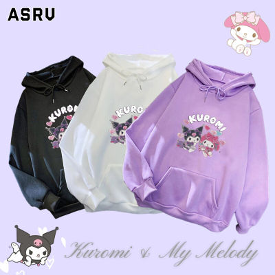 ASRV เสื้อฮู้ดชาย เสื้อมีฮู้ดผู้ชาย hoodie เสื้อกันหนาว ผู้ชาย เสื้อสเวตเตอร์ลำลองมีฮู้ดทรงหลวมมีฮู้ดลายพิมพ์แขนยาวสเวตเตอร์แขนยาวเด็กห