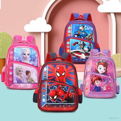 Spider-Man Batman Sonic Backpack for kids Student Large Capacity Breathable Printing Multipurpose Grades 2-6 Bags