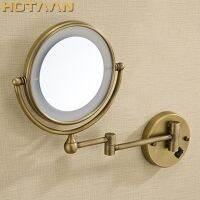 Antique brass LED light makeup mirrors 8