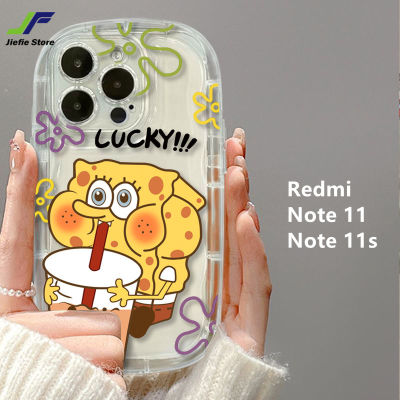 เคสโทรศัพท์การ์ตูน SpongeBob JieFie สำหรับ Redmi Note 11 /Note 11S น่ารัก Pie Star Drink ชานมสบู่กันกระแทกเคสโทรศัพท์