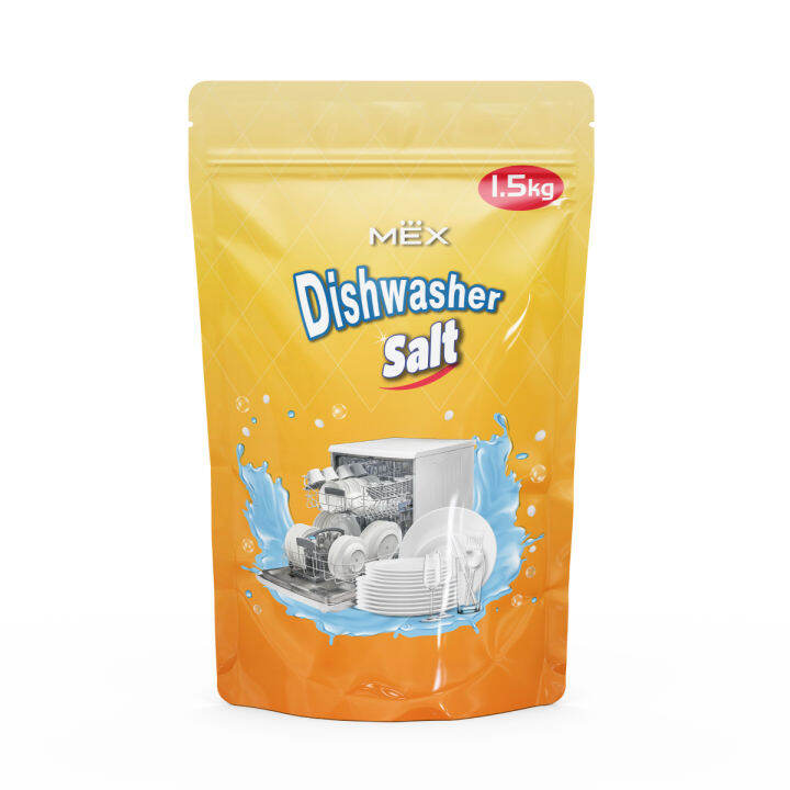 MEX Dishwasher Salt 1.5 kg เกลือบริสุทธิ์ สำหรับใช้กับเครื่องล้างจาน