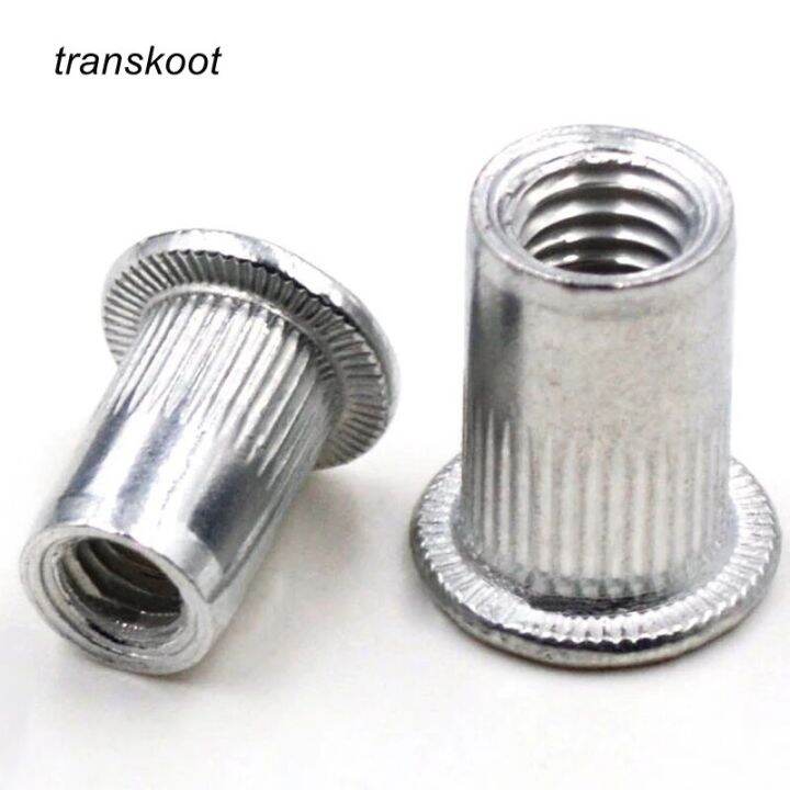 Screw 20/50 Piece Thread Rivets Aluminum Rivnut Flat Head M3 M4 M5 M6