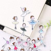 40 PCS Cartoon ballet student Paper  Sealing Stickers Crafts And Scrapbooking book Decorative sticker DIY Stationery Stickers