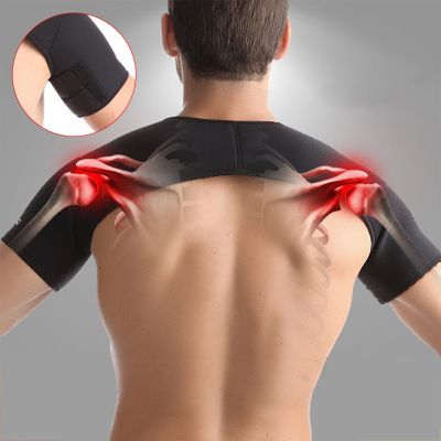 Double Shoulder Support Back Health Care Guard Strap Wrap Belt Band Sleeping Warm Injury Pain Bandage Gym Sports Brace XA41L
