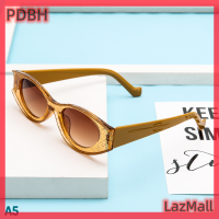 PDBH แว่นกันแดดกรอบขนาดเล็กวินเทจสำหรับสุภาพสตรี,ลดราคาด่วนแว่นกันแดดทรงรี UV400แว่นตาแฟชั่นสำหรับผู้หญิงผู้ชาย