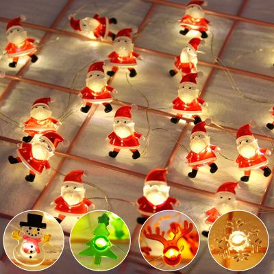 【cw】Santa Claus Snowflake Lights Christmas Decoration For Home 2021 Garland Christmas Ornament 2020 Navidad Xmas Decor New Year Gift