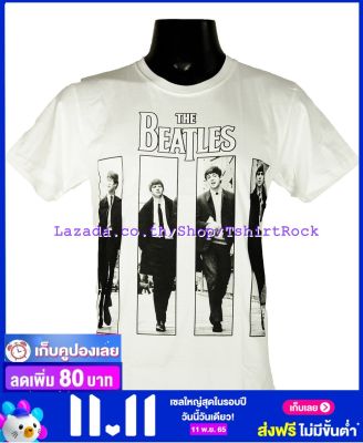 เสื้อวง THE BEATLES เดอะบีเทิลส์ ไซส์ยุโรป เสื้อยืดสีขาว วงดนตรีร็อค เสื้อร็อค  BTL8050 ส่งจาก กทม.