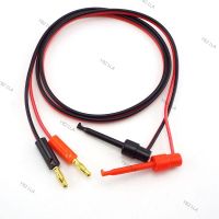 1 Pair 1M 4mm Banana Plug to Electric Hook Clip Test Lead Cable Gold Plated For Multimeter Wire Connector YB21TH