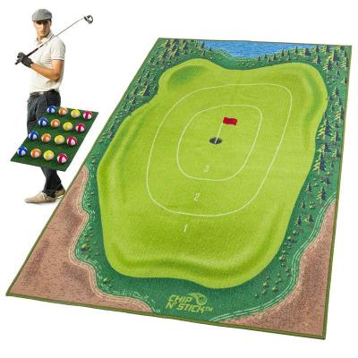Golf Swing Game Mat Golf Swing Training Pad Golf Yard Game Set Chipping Golf Game Mat Casual Golf Game Indoor Outdoor Towels