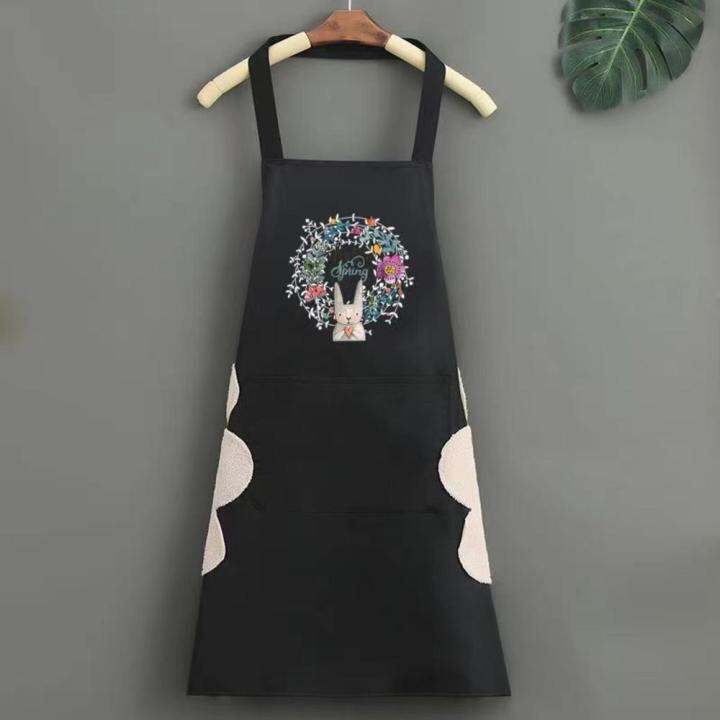 waterproof-and-cute-apron-wipe-hands-apron-cute-fashion-apron-for-cooking-waterproof-kitchen-apron-for-women-new-cooking-work-apron