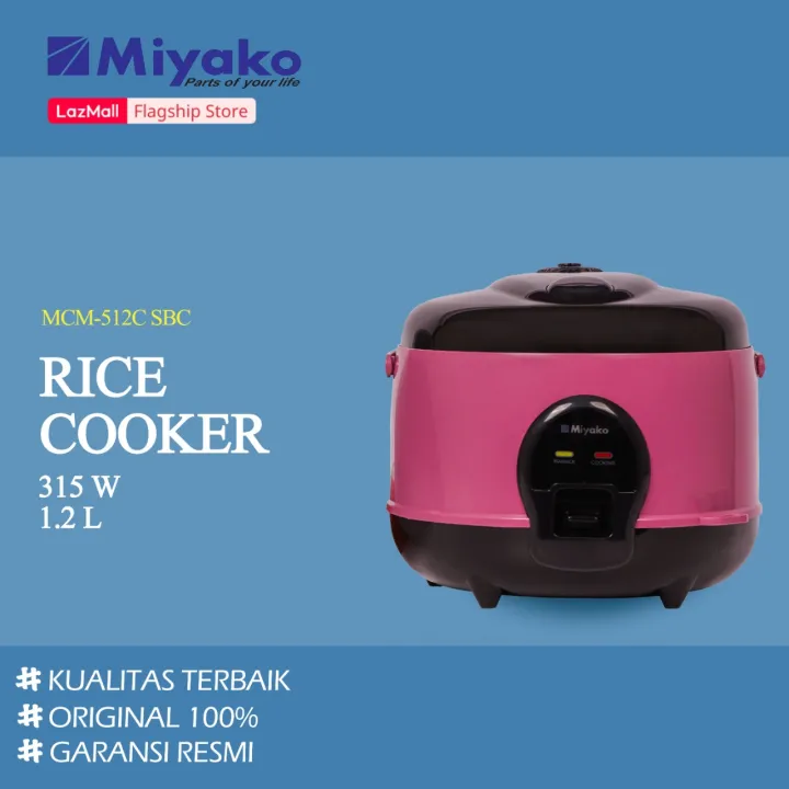 MIYAKO Rice Cooker Anti Lengket Panci Nanoal 1.2L MCM512CSBC