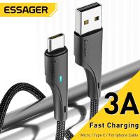 HOT weime428 - / Essager 3A USB Type C เคเบิ้ลอย่างรวดเร็วชาร์จไมโครสาย USB สำหรับ Xiaomi Realme R Edmi O Neplus หัวเว่ย Iphone ลวดสำหรับโทรศัพท์มือถือ