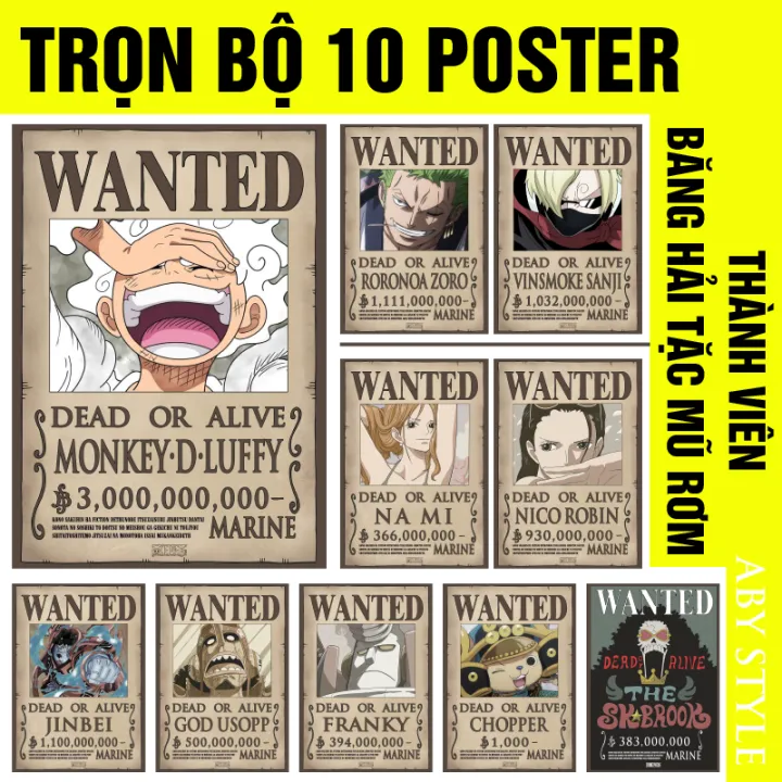 Wanted Dead Or Alive JINBE Marine Anime Poster One Piece Manga Series 16 x  11 | Inox Wind