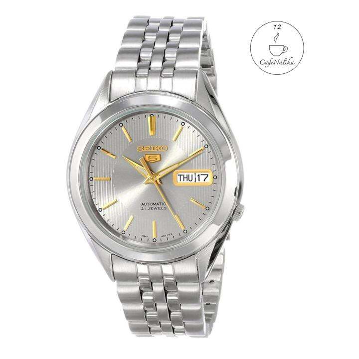 นาฬิกา-ไซโก้-ผู้ชาย-seiko-5-automatic-รุ่น-snkl19k1-automatic-mens-watch-stainless-steel-cafenalika