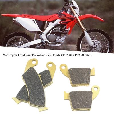 Motorcycle Front and Rear Brake Pads Disc Brake Pads for CRF250R 2004-2018 CRF250X 2004-2017 CRF450R 2002-2018