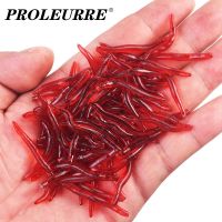 【hot】∈ 50 or Pcs Shrimp Flavor Additive 3.5cm Silicone Worms Earthworm Soft Bait Lifelike Artificial Baits Fishing Tackle