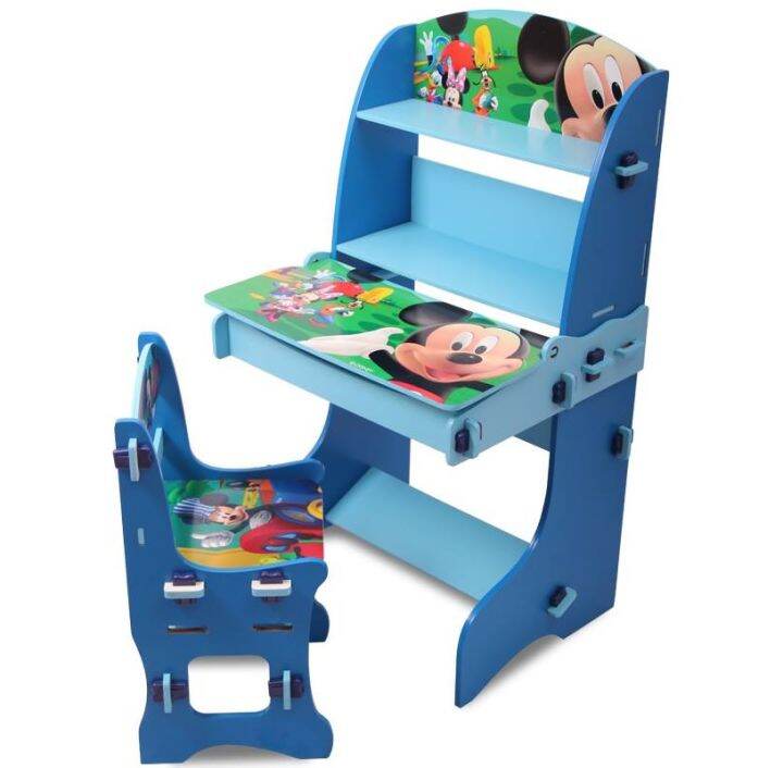 Mickey Wood Study Table and Chair / Solid Wooden Table / Children