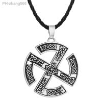 CHENGXUN Vikings Gromovik Pendant Necklace for Men Women Nordic Gorjus Rodimich Charm Black Leather Chain Amulet Jewelry Collier