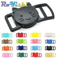 20Pcs/Pack 3/8 Mixed Color Cat-Head Plastic Safty Breakaway Buckles For Cat Collar Paracord Webbing Bra Garment Accessories