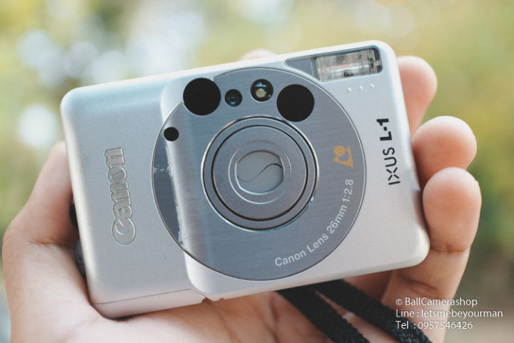 ขายกล้องฟิล์ม-compact-canon-ixus-l-1-มาพร้อมเลนส์-fix-26mm-f2-8-serial-1155401