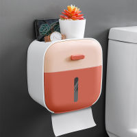 GESEW Wall-Mounted Toilet Paper Holder Load-Bearing Toilet Paper Dispenser Waterproof Paper Storage Home Bathroom Accessories