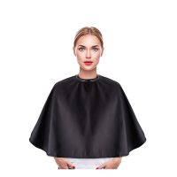 【LZ】☢  Impermeável cabelo corte cabo Pro Salon cabeleireiro Cabeleireiro avental vestido de pano preto Avental barbeiro Novo