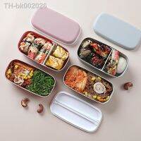 ♕﹉ New Double-layer Bento Box Portable Leak-proof Food Storage Container Sealed Picnic School Office Lunch Box Microwavable