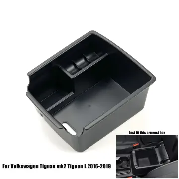 Center console armrest storage box with mat for VW Passat B8 2016 2017