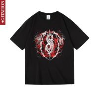 เสื้อยืดโอเวอร์ไซส์▣✌№Slipknot โลหะ rap พิมพ์เสื้อผ้าผ้าฝ้ายรอบคอแขนสั้นเสื้อยืดผู้ชายและผู้หญิง unisex ฤดูร้อนS-4XL  9VLC