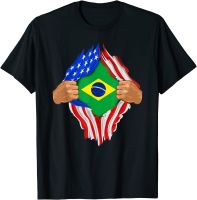 JHPKJBrazil Flag Brazilian Blood Inside Me Men T-Shirt Short Sleeve Casual 100% Cotton O-Neck Summer Men Clothing 4XL 5XL 6XL