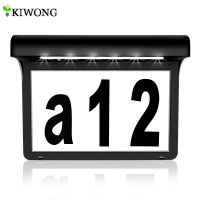 Solar House Number Plaque Address Numbers for Houses with Solar Light Outdoor Waterproof Lamp Numbers for Door Fence Mailbox