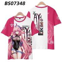 （Childrens adult size, in stock）3d Genshin Impact Yae Miko t-shirt summer women men boys and girls summer t-shirt adult childrens cosplay t-shirt（can Customizable）