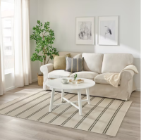 Rug flatwoven, in/outdoor, waterproof, easy to maintain,beige/dark grey,size 160x230 cm.